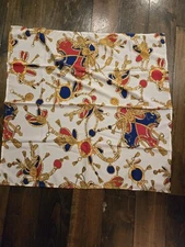 Evan Picone Hand Rolled 100 Silk Scraf Vtg  Equestrian