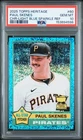4598 Paul Skenes 2025 Topps Heritage #60 Light Blue Sparkle Chrome PSA 10