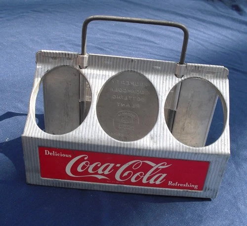 COCA-COLA ALUMINUM ~ 6 Pack Bottle Carrier ~Reynolds~Vintage