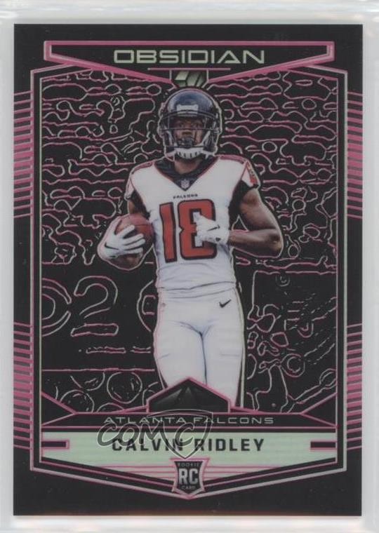 2018 Panini Obsidian Electric Etch Purple 60/75 Calvin Ridley #107 Rookie RC sd0