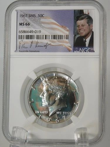 1967 SMS 50c NGC Graded MS66 - Kennedy Half Dollar