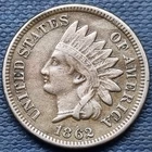 1862 Indian Head Cent 1c XF #97890