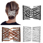 3 Pieces Magic Hair Comb Elastic Beaded Hair Clips Women Stretchy Bride Double