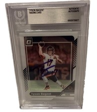 TYSON BAGENT signed (Chicago Bears) 2024 Donruss Optic Footbaall Card BECKETT