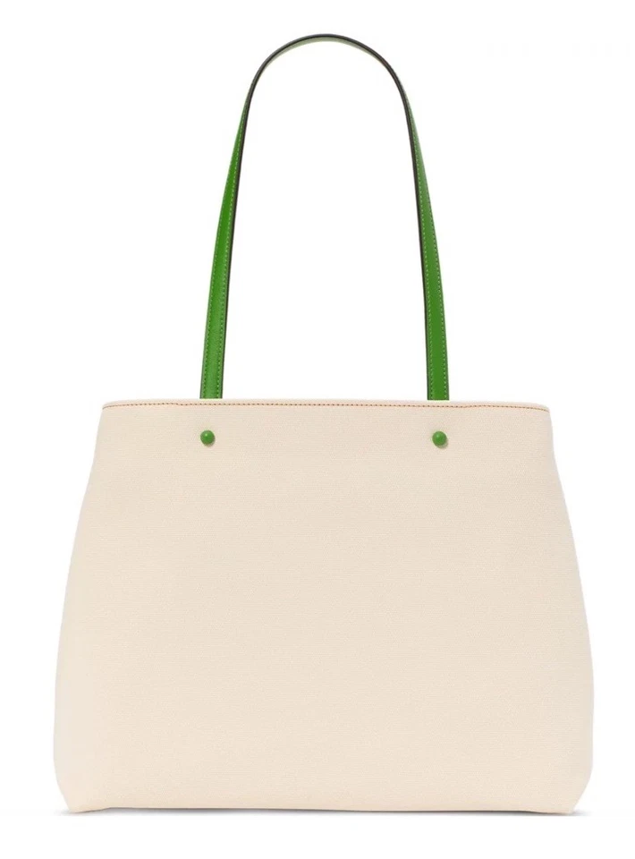 Bolso de Mano Kate Spade New York Squeeze Grande Ks Lona Pintura Verde Nuevo con Etiquetas Foto 4 de 4