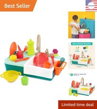 Realistic Play Sink with Running Faucet  Color-Changing Accessories - 3 