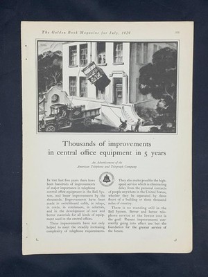 Magazine Ad - 1929 - AT&T / Bell System - Thousands of Improvements