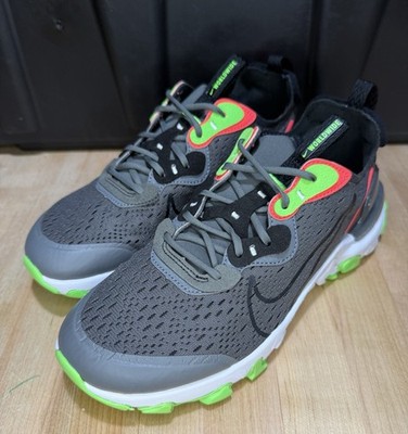 Nike React Vision Green Grey Sneakers CV8965-001 GS Size 7 / Women's Size 8.5