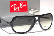 Ray Ban Shiny Black UV PROTECTIVE Gradient Grey Lens Sunglass RB 4162 601/32