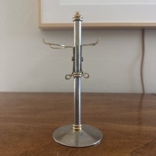 Vintage Stainless and Brass Color Razor Shaving Stand