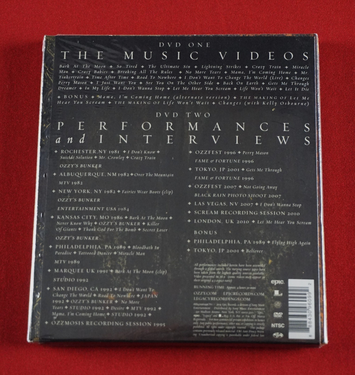 Ozzy Osbourne Memoirs Of A Madman Video Collector 2 DVD Set