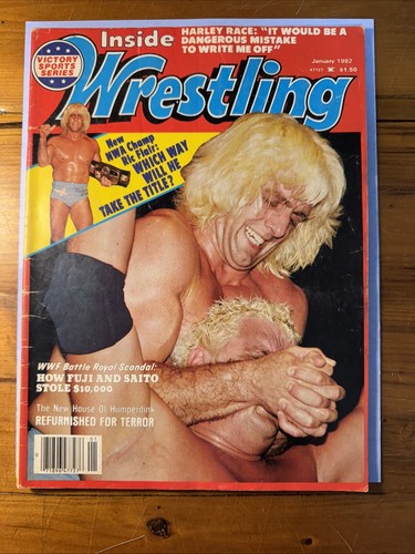 Inside Wrestling JAN 1982 Ric Flair Dusty Rhodes Harley Race Hulk Hogan