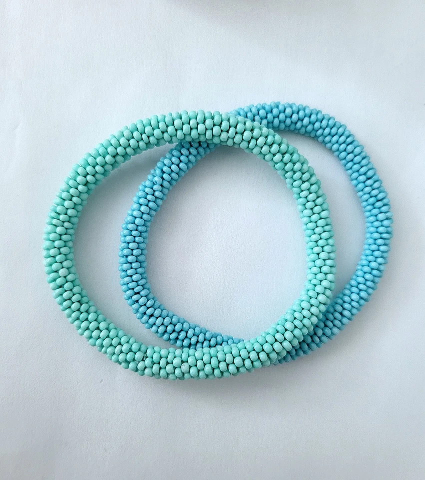2er Set Biba Crochet Armband, Mint Türkis, 18 cm, Neu/CR005 - Bild 2 von 2