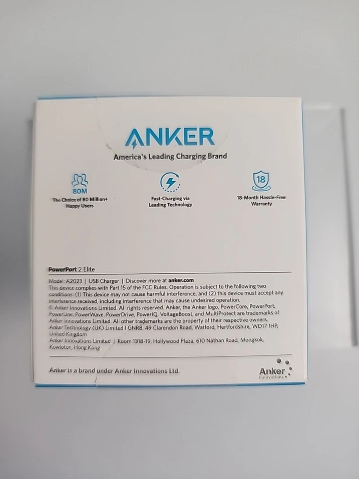 Cargador USB de pared Anker PowerPort 2 Elite doble puerto 24W negro Foto 4 de 4