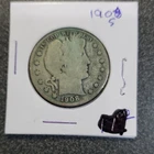 1908 Barber Half Dollar 50C Silver Circulated 0.9 Fine Silver.  #417