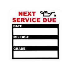 120 PCS Oil Change Stickers Static Cling, 2   2 Inches Next Service Due Sticke...