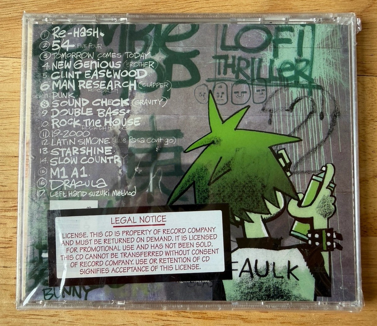Gorillaz Self Titled CD NEW Promo Copy Rare Unique Pressing Clint