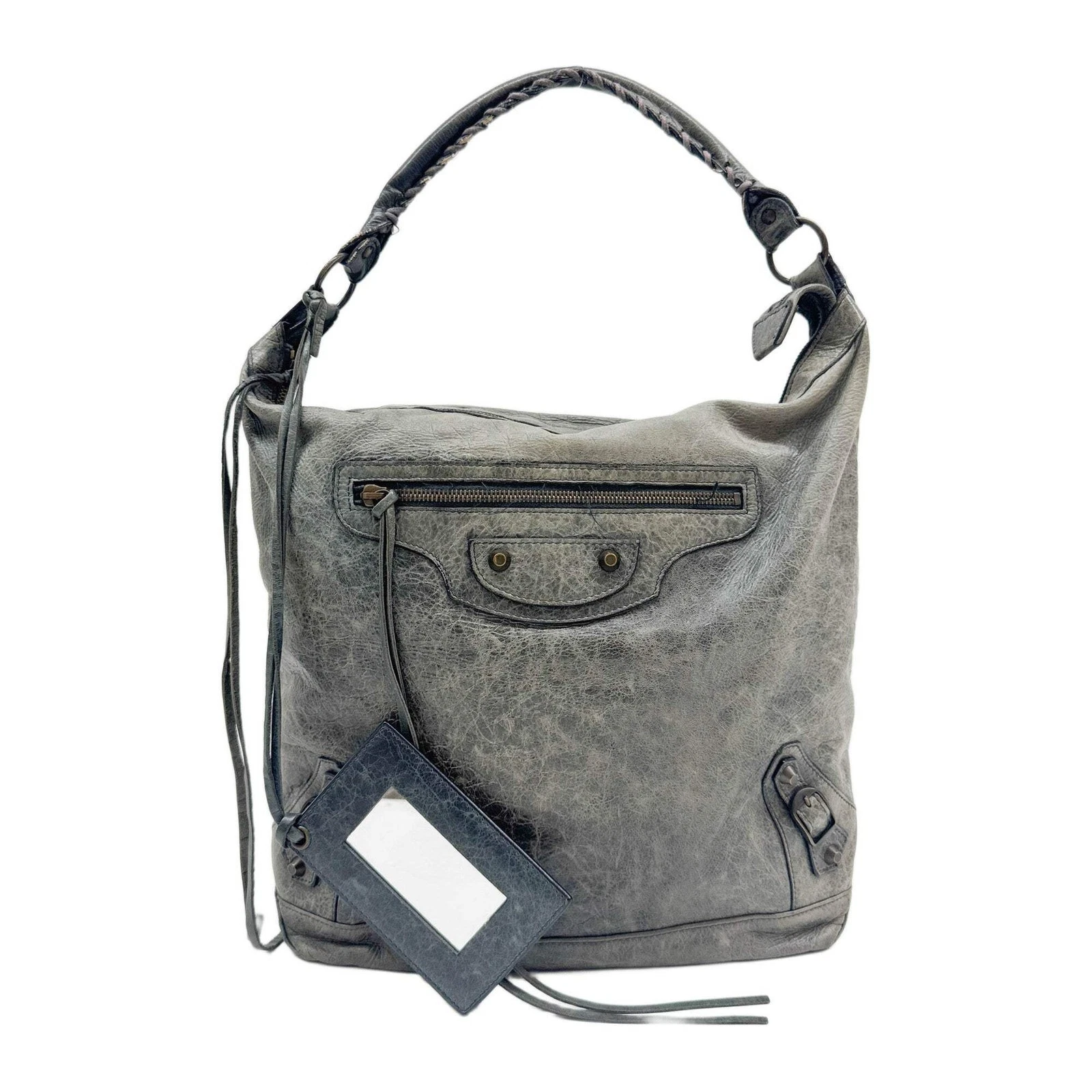 Balenciaga — BALENCIAGA The Day Green Leather Shoulder Bag