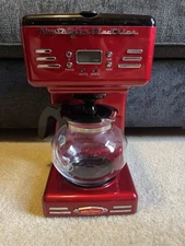 Nostalgia Retro Programmable Coffee Maker Red