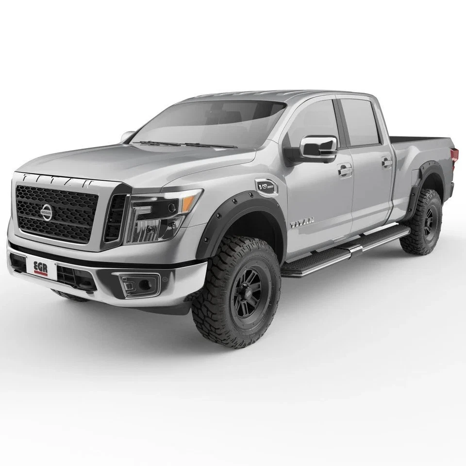 For Nissan TITAN XD 2023-2024 EGR Bolt-On Style Front & Rear Fender Flares Foto 4 de 4