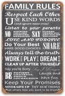 House Rules Vintage Metal Tin Signs - Gibbs Rules Poster Wall Decor Door Plaque
