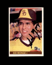 Sid Monge Signed 1984 Donruss San Diego Padres Autograph