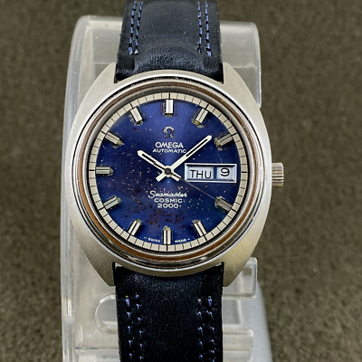 VINTAGE OMEGA SEAMASTER COSMIC 2000 BLUE DIAL WATCH