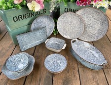 2x Japanese Blue Crockery Set Ceramic Dishes Plate Bowl Dining Serving Tableware