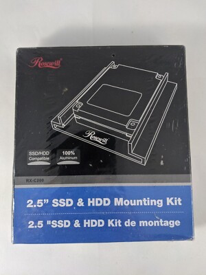 Rosewill RX-C200 2.5'' SSD / HDD Aluminum Mounting Kit for 3.5'' Drive Bay NEW