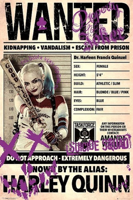 Harley Quinn Maxi Poster 61cm x 91.5cm new and sealed Suicide Squad
