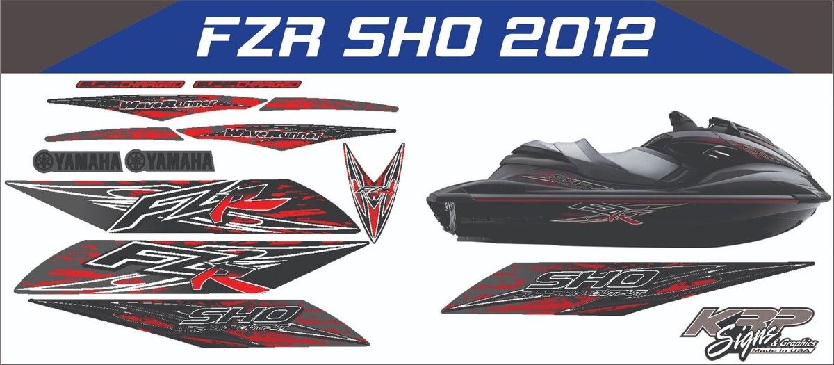 YAMAHA WAVERUNNER FZR SHO 2012 Graphics / Decal / Sticker Kit RED