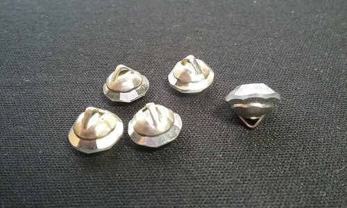 Vintage Multicolor Rhinestone Shank Buttons set of 5 Round - Picture 7 of 7