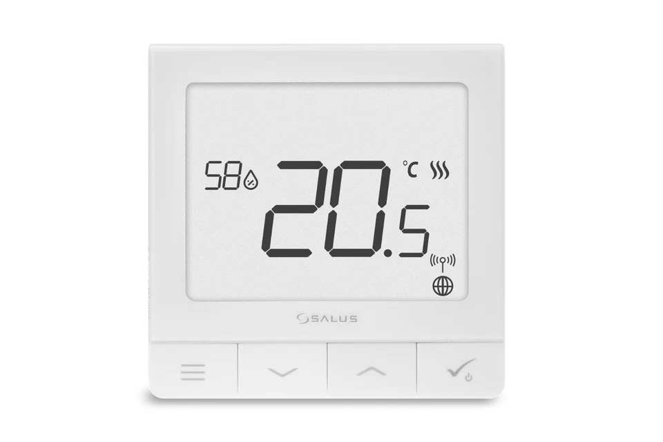 Salus SQ610 Quantum digitaler ultraflacher Raumthermostat 113610 Weiß 230 Volt