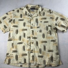 Columbia XCO Hawaiian Shirt Mens Medium Short Sleeve Camp Palm Trees Button Up