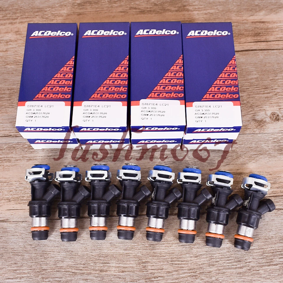 8X OEM Fuel Injectors For 01-07 Chevy Silverado 4.8L 5.3L 6.0L 25317628 17113698 - Image 2 of 4