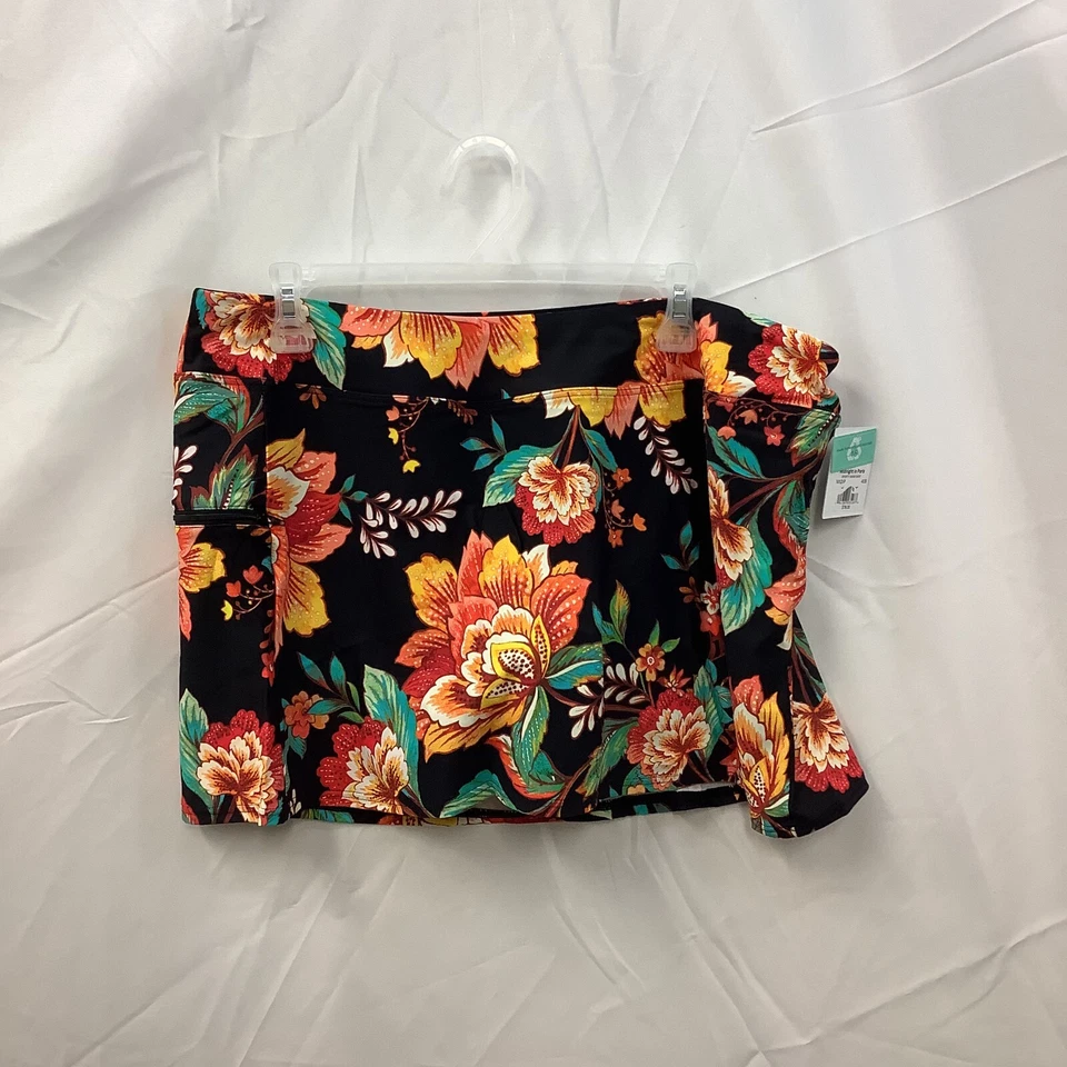 Sunsets Womens Swim Skirt Multicolor Floral Elastic Waist Pull On Size 16 - Image 2 of 4