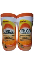 Citrucel Fiber  Powder for Occasional Constipation Relief Orange 30 oz .Lot Of 2