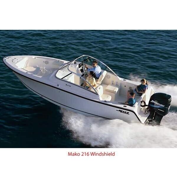 Mako Boat Glass Windshield 12223, 216 Light Smoke 80 Inch (3 Piece)