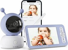 Smart Home 5" PTZ Video Baby Monitor with 360 Camera, Motion  Cry Detection