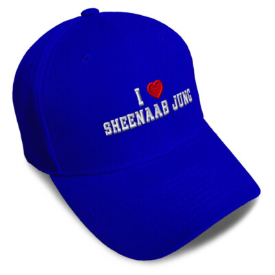 Baseball Cap I (Love) Sheenaab Jung Red Heart Sports Lovers Sheenaab Jung Lovers