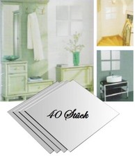40 Pezzi Piastrelle a Specchio Specchio Adesivo Piastrelle a Specchio 20x20cm 40 Pezzi Set Specchio
