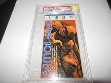 1971 SUPER BOWL V PSA VG EX 4 STUB TICKET COLTS BEAT COWBOYS RARE NFL FOOTBALL