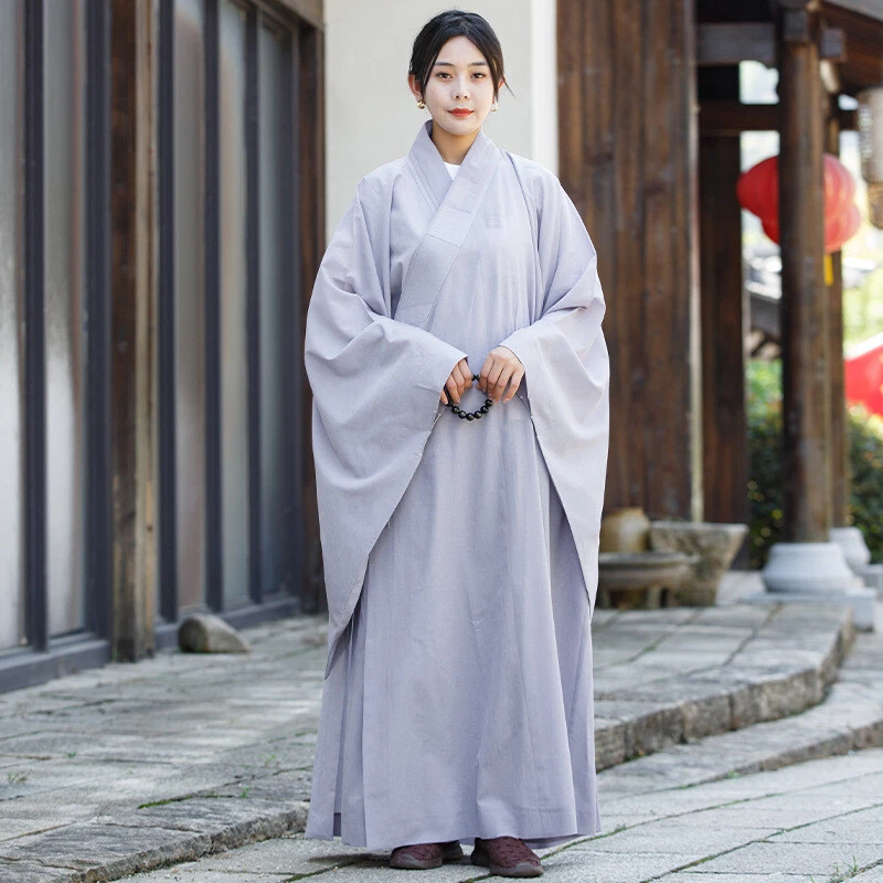 Buddhist Robe Men Women Linen Zen Meditation Costume Long Gown Clothing Unisex - Image 2 of 4