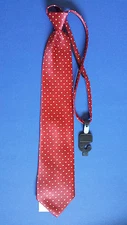 ZIPTIEZ Red Geometric Squares Adjustable Pre-Tied Neck Tie 