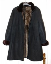 Lammfell Kurzmantel Lammfelljacke 46 Winterjacke Elements Nerzkragen Dunkelgrau