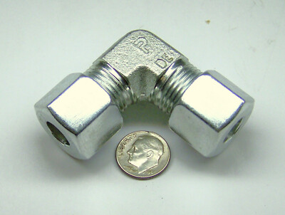 PARKER W10SCF NEW 90* EO UNION ELBOW 10 MM OD TUBE FEMALE EO 24* BITE X SAME