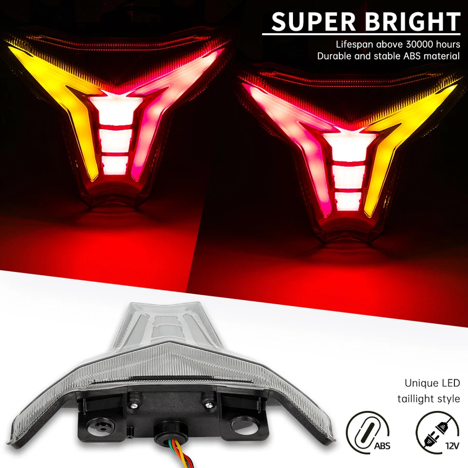 LED Integrated Brake Stop Tail ight Turn Signal For Kawasaki Ninja 400 2018-2023 - Image 2 of 4