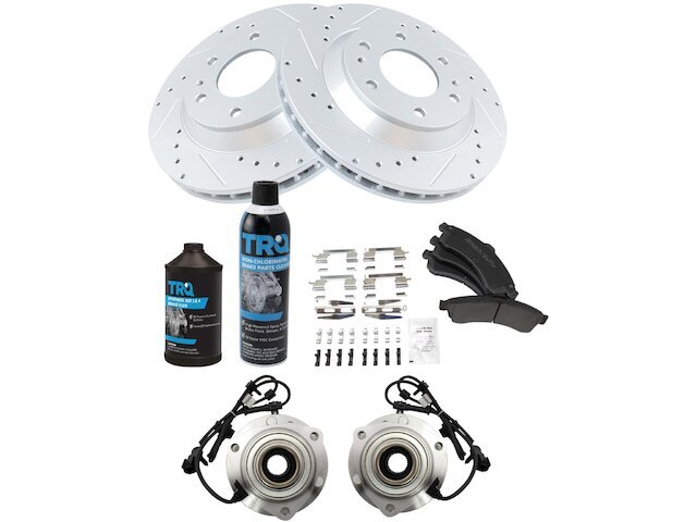 Front Brake Pad and Rotor and Wheel Hub Kit fits Bravada 2002-2004 62SCXJ