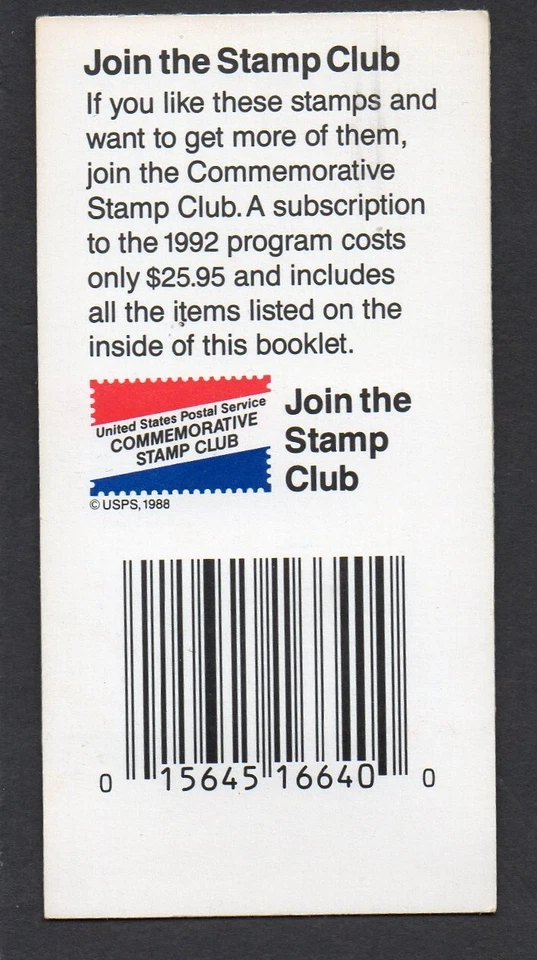 U.S. BOOKLET OF 20 SCOTT #BK192 1991 29ct SPACE EXPLORATION MINT P#111111 - Image 2 of 2