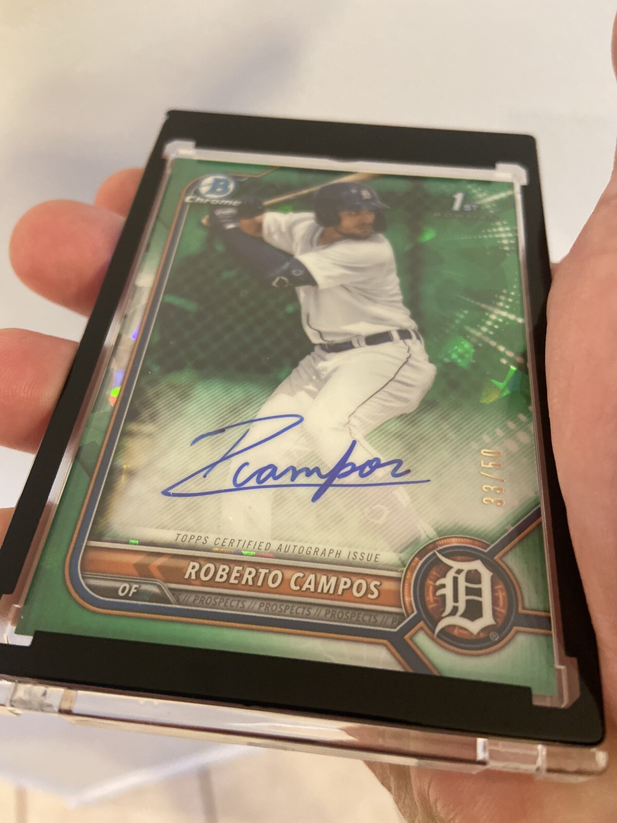 2022 Bowman Chrome Green Sapphire Roberto Campos 1st Bowman Auto /50! RC WOW⭐️